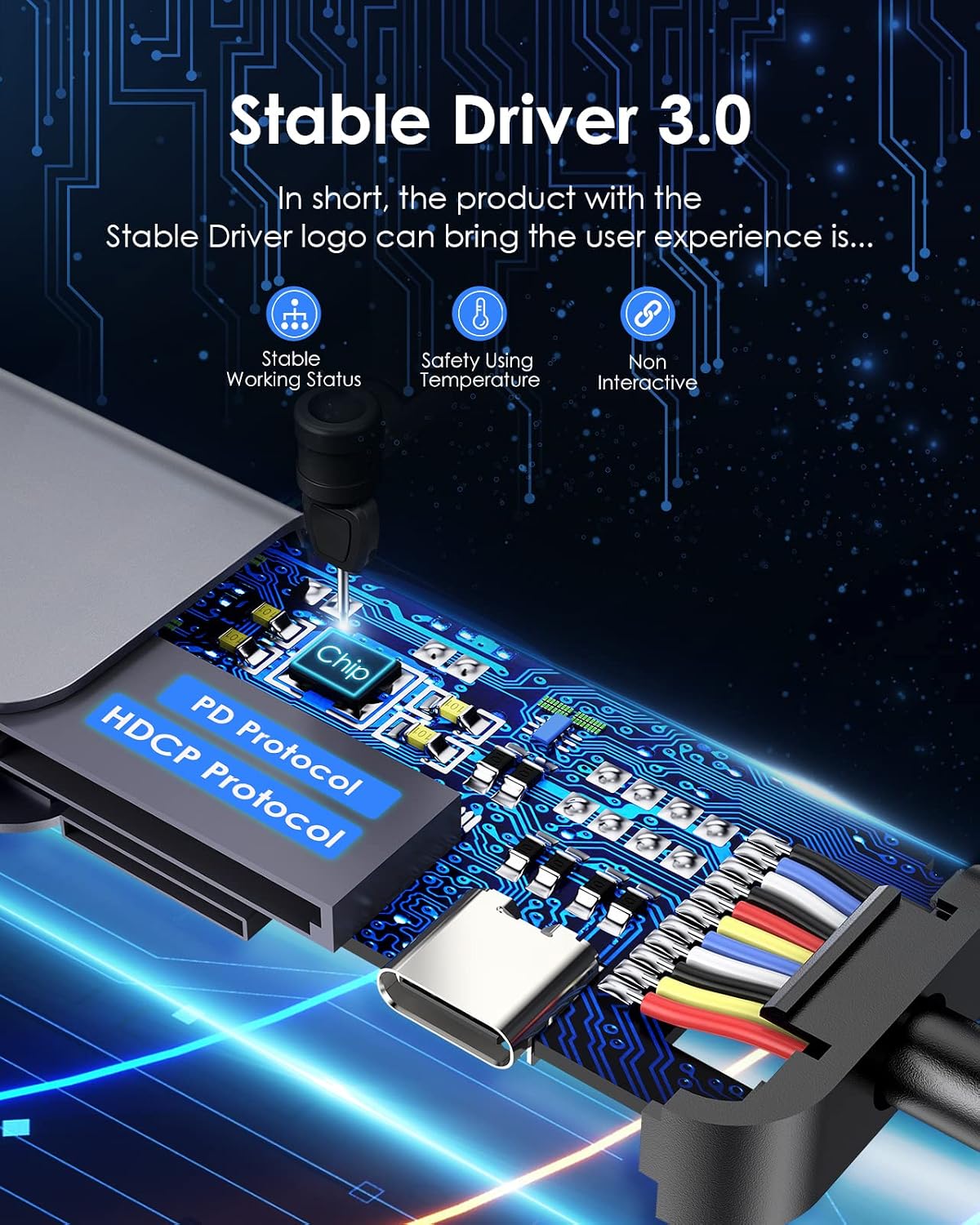 LENTION 7-in-1 USB C Hub, 4K@60Hz HDMI, 100W PD, Card Reader, USB 3.0 & 2.0 | Plug and Play, Stable Driver 3.0 Certified, for macOS, iOS/iPadOS, Windows & ChromeOS (CB-CE18, Space Gray) - Image 6